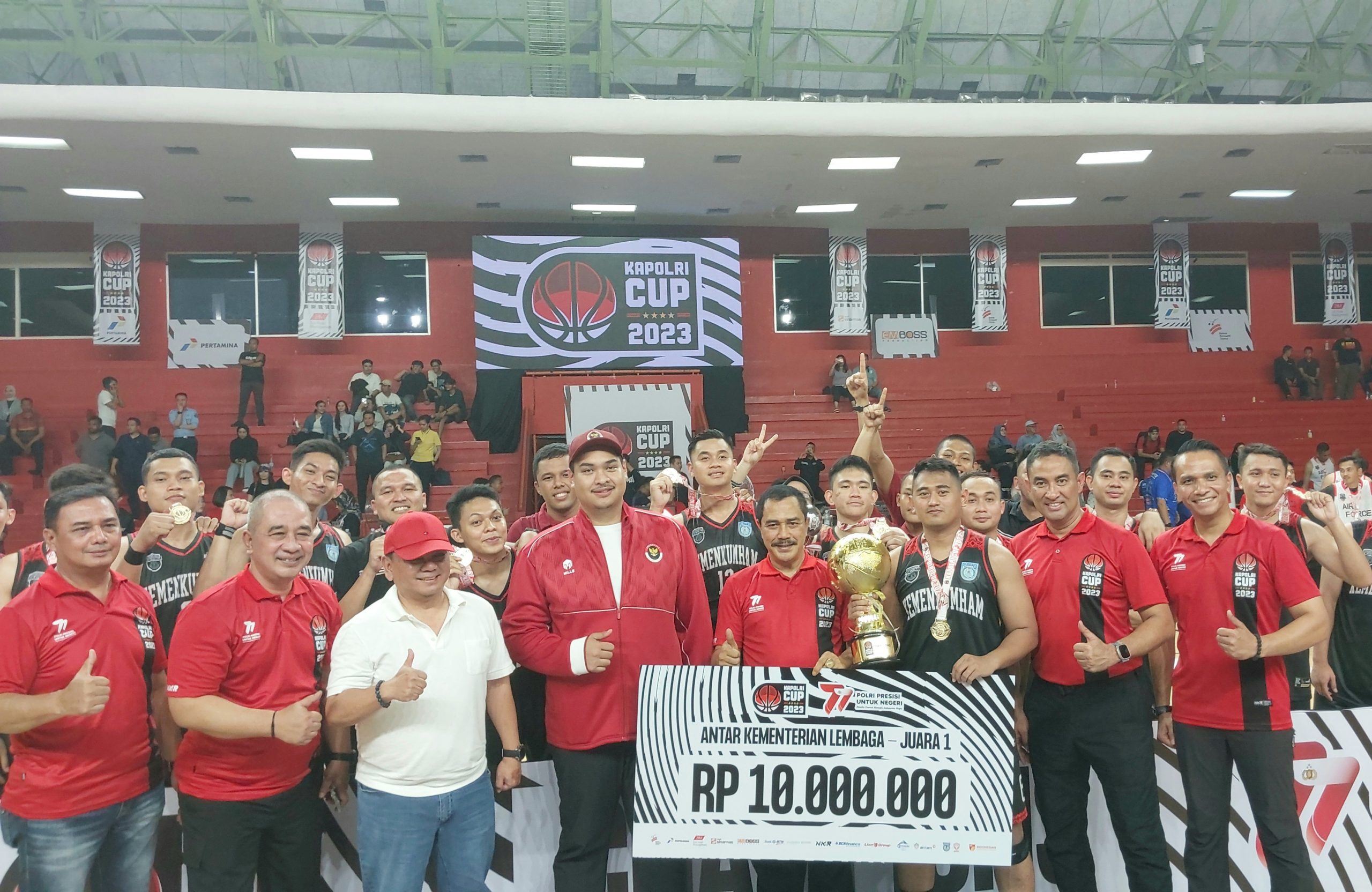 Tim Basket Kemenkumham Raih Juara Bola Basket Kapolri Cup 2023