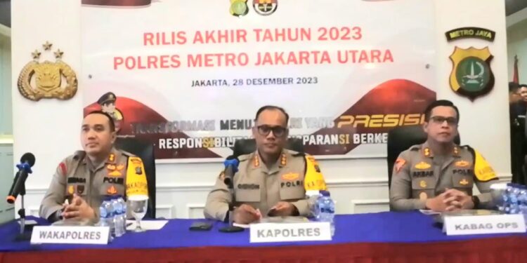 Gelar Rilis Akhir Tahun, Polres Metro Jakut Kerap Ungkap Kasus Viral