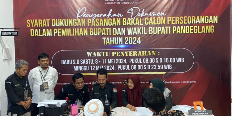 3 Paslon Perseorangan Pilbup Pandeglang Daftar ke KPU Pandeglang