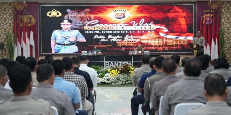 Kapolda Banten Sampaikan Commander Wish, Take Line Hebat Jadi Motonya