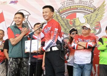 Cinta NKRI, Ribuan Bikers Gelar Kirab Merah Putih