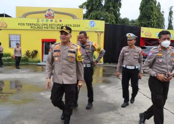 Pastikan Keamanan dan Kenyamanan Pemudik, Kapolres Metro Bekasi Tinjau Pos Pengamanan Mudik