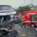 Honda BRV Lawan Arus di Tol Pekalongan, Adu Banteng Dengan Bus Suporter