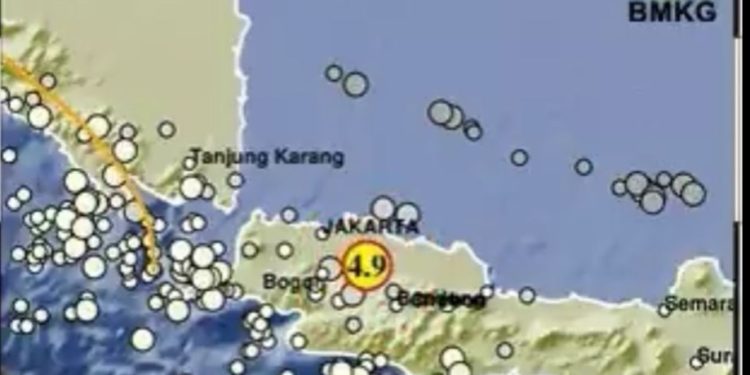 Gempa Magnitudo 4,9 Guncang Bekasi, Getaran Terasa Hingga Subang