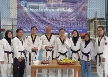 Rayakan Hari Jadi Ke 8, Antero Taekwondo Club Gelar Syukuran