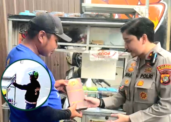 Kapolsek Pesanggarahan Kunjungi Pedagang Martabak Mini Yang Jadi Korban Pencurian