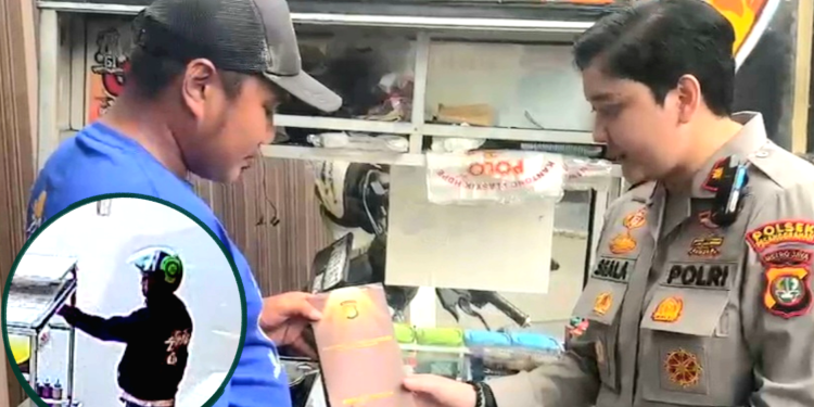 Kapolsek Pesanggarahan Kunjungi Pedagang Martabak Mini Yang Jadi Korban Pencurian